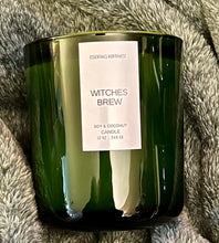 Load image into Gallery viewer, Candle - Forest Green glass jar  w/wood wick - 12 ounce