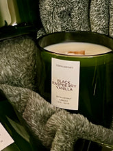 Load image into Gallery viewer, Candle - Forest Green glass jar  w/wood wick - 12 ounce