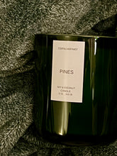 Load image into Gallery viewer, Candle - Forest Green glass jar  w/wood wick - 12 ounce