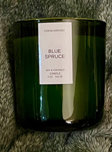 Load image into Gallery viewer, Candle - Forest Green glass jar  w/wood wick - 12 ounce