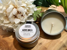 Load image into Gallery viewer, White Birch, soy candle, 6 ounce candle tin
