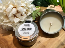 Load image into Gallery viewer, White Birch, soy candle, 6 ounce candle tin