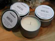 Load image into Gallery viewer, White tea, soy candle, 4 ounce soy candle tin