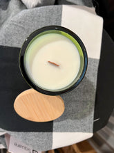Load image into Gallery viewer, Candle - Forest Green glass jar  w/wood wick - 12 ounce