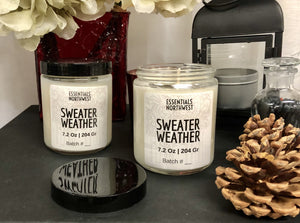 Sweater Weather, 7 ounce soy candle jar