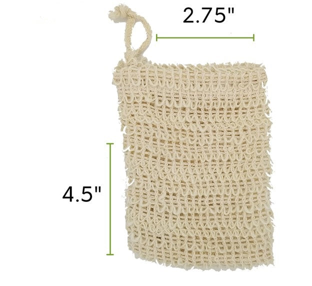3/5Pcs Sisal Soap Saver Bag Exfoliating Mesh Pouch Eco Friendly Natural  Zero Waste Foaming And